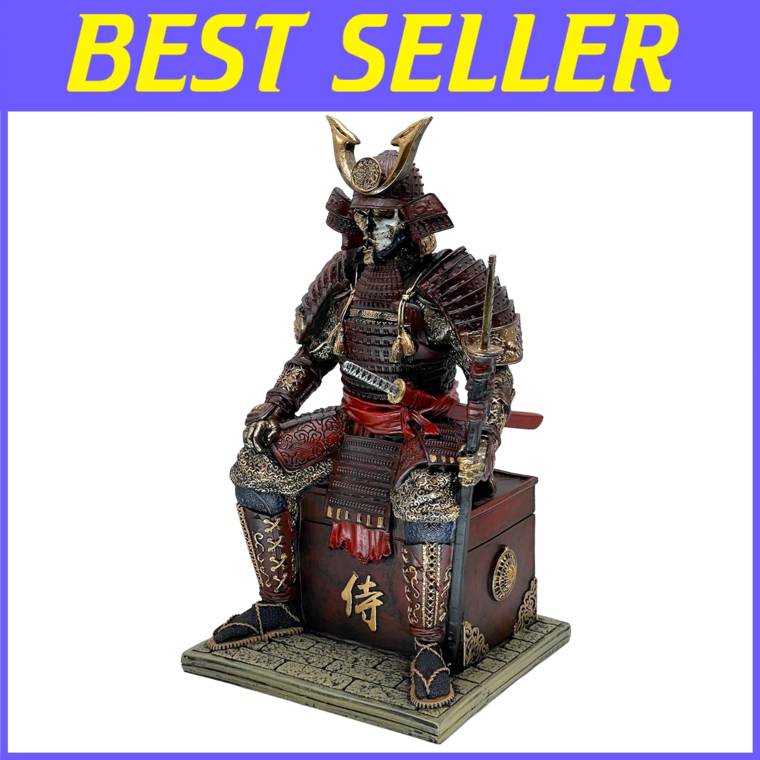 Resin Samurai Warrior Sculpture Home Office`