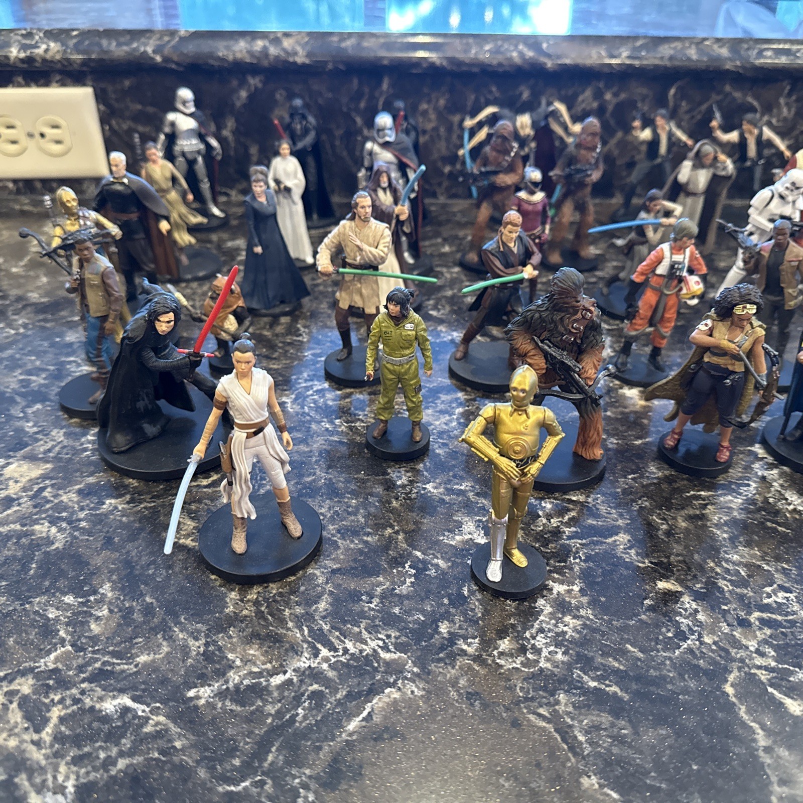 Star Wars Disney Store PVC Figures Palpatine, Rey, Chewbacca – Lot of ~50