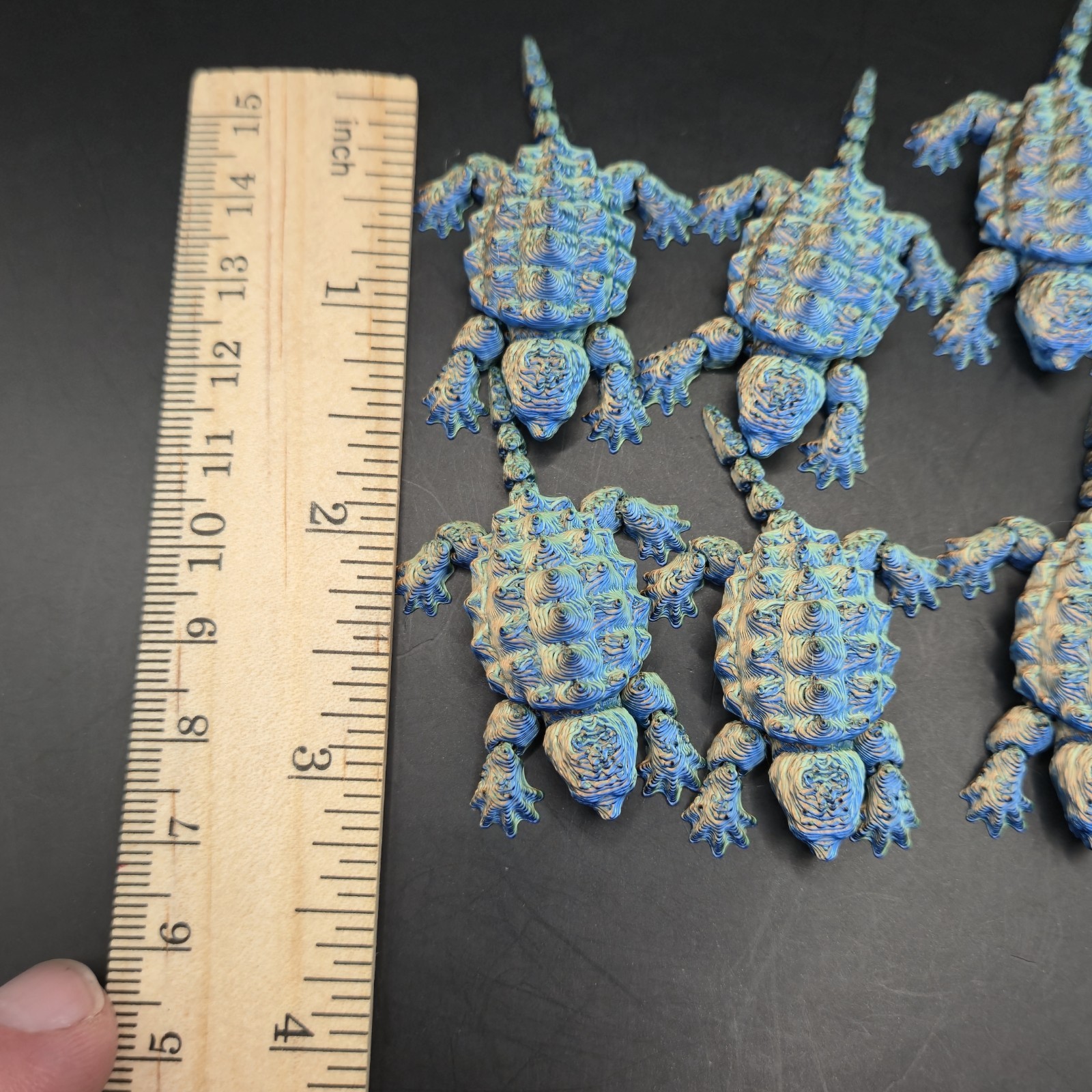 2&Prime; Baby Snapping Turtle Figure 3D Printed Novelty Multi Color – 1PC