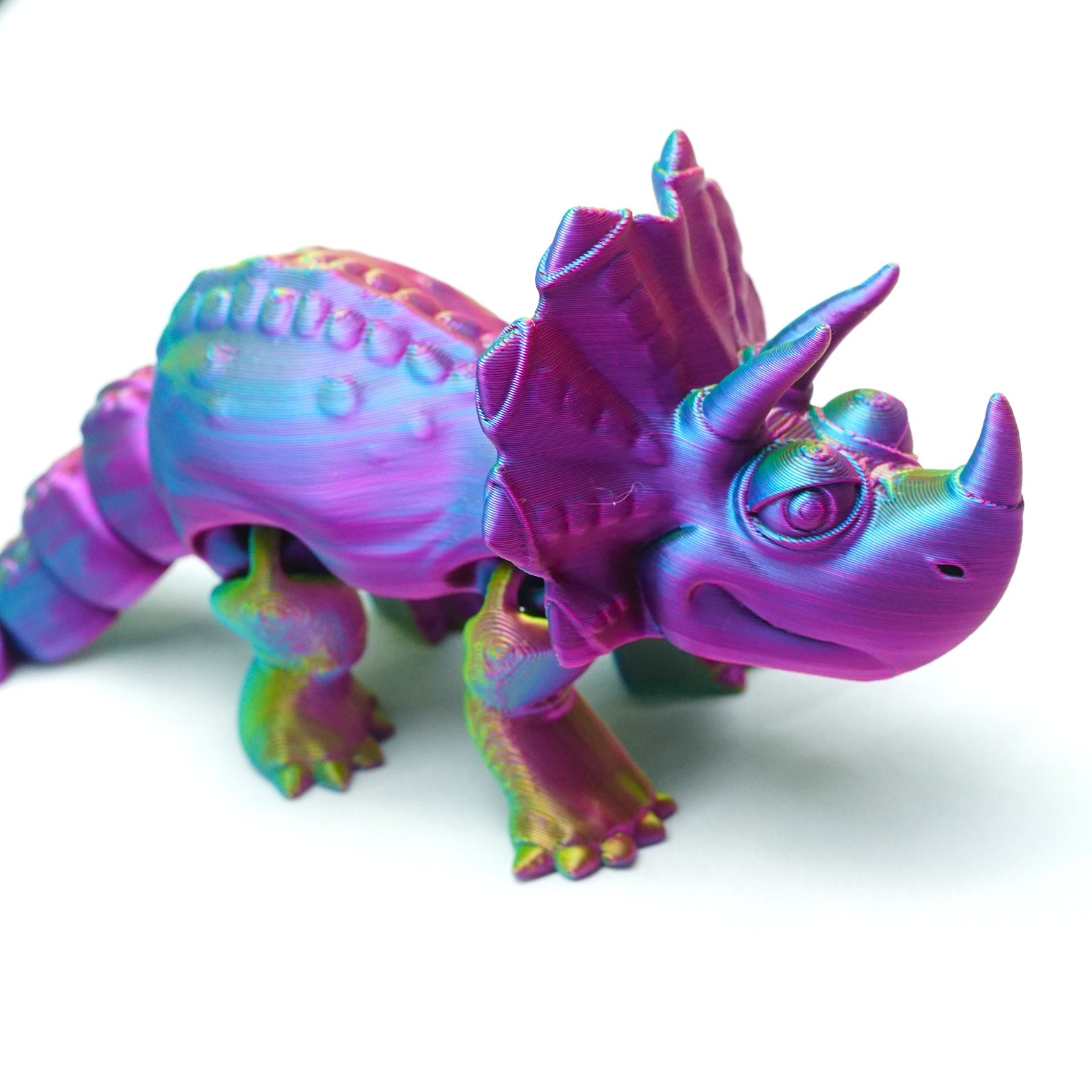 3D Printed Triceratops Model,Articulated Animals figure,Fidget Toys Home Decor