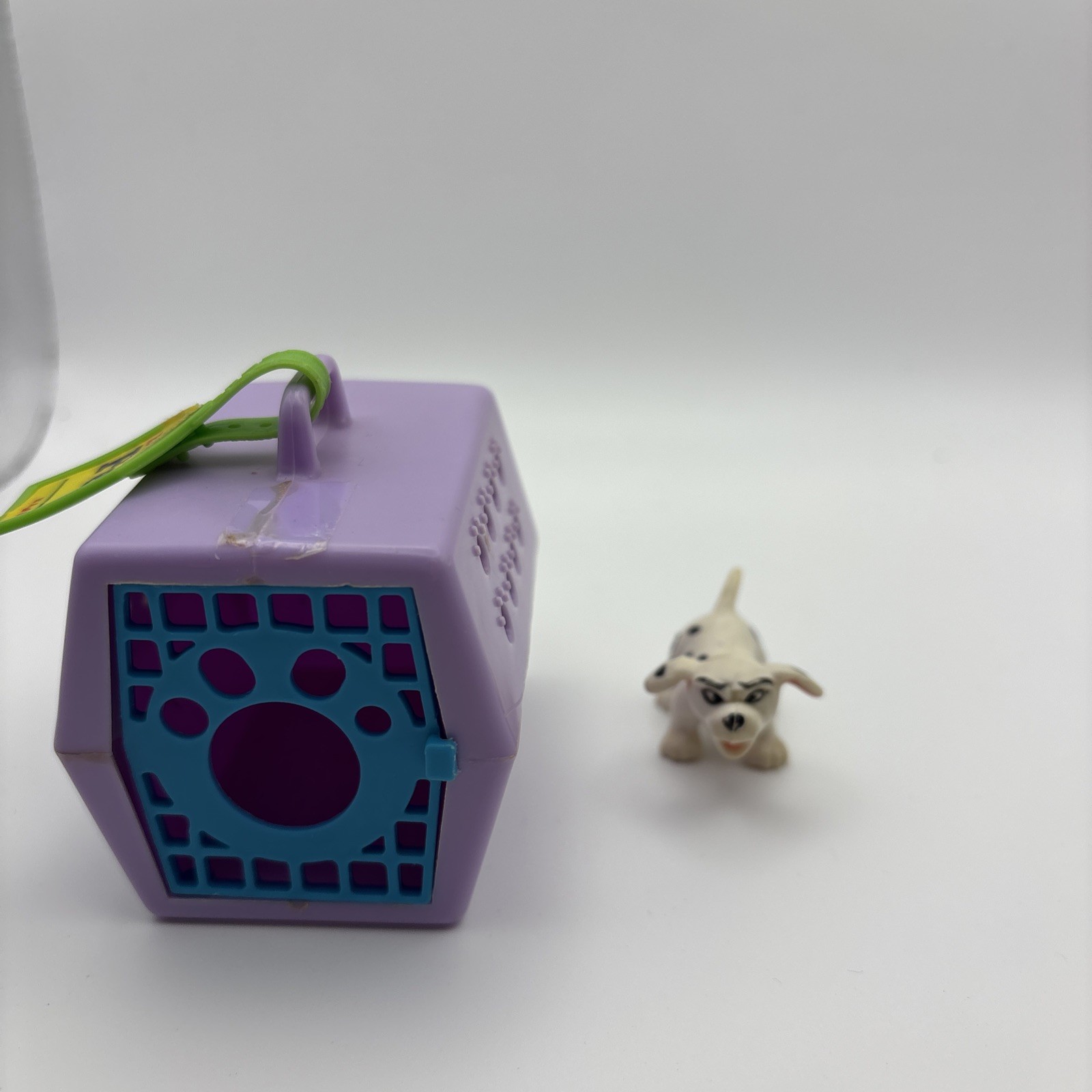 Littlest Pet Shop VTG 1992 Kenner Carrier LPS & Dalmatian Dog Ready To Go Pets