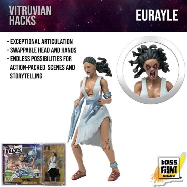 Boss Fight Studio Vitruvian H.A.C.K.S. Eurayle 1:18 Scale Action Figure New