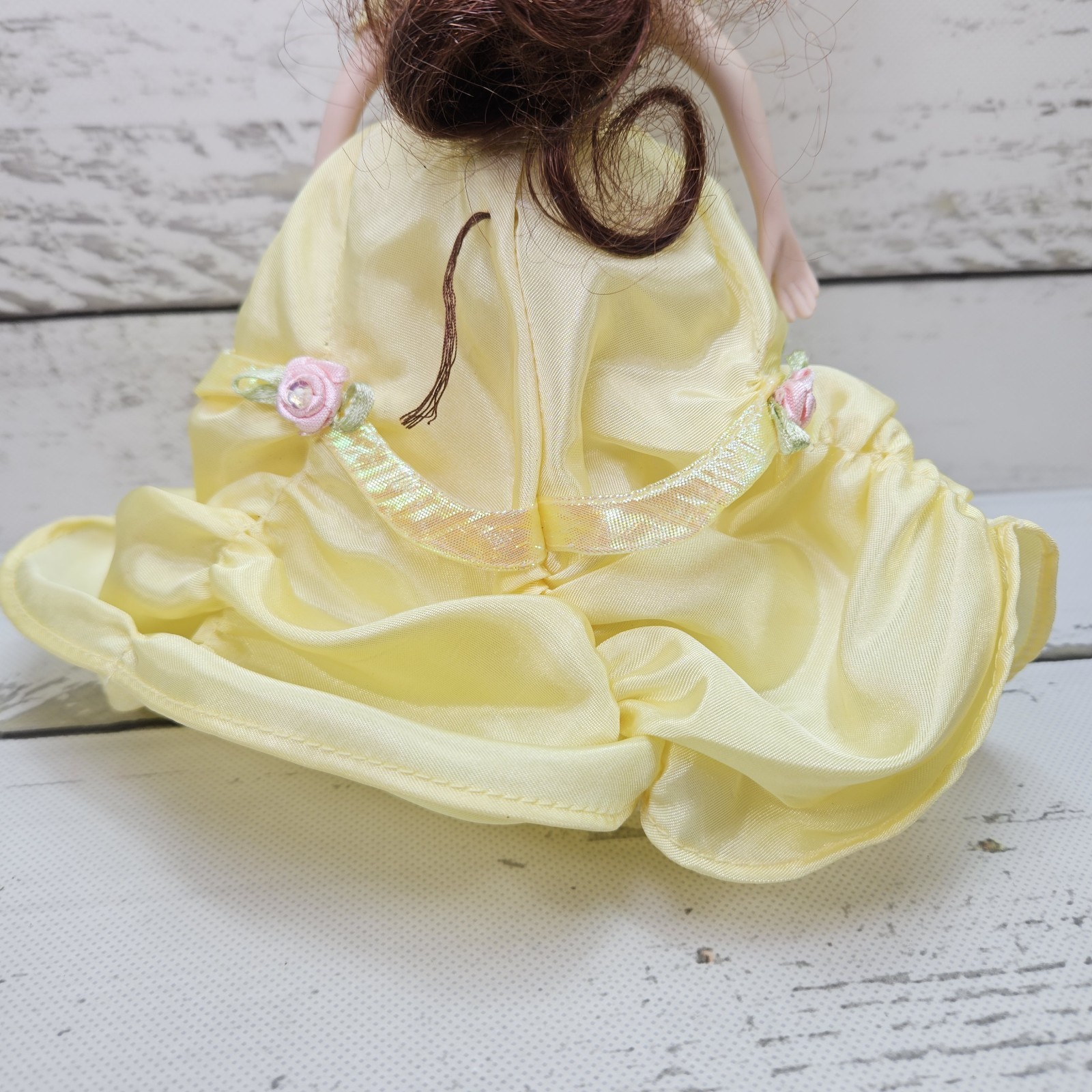 Disney Princess Belle Porcelain Keepsake Doll Vintage 2000&rsquo;s 8&Prime; Figure Brass Key