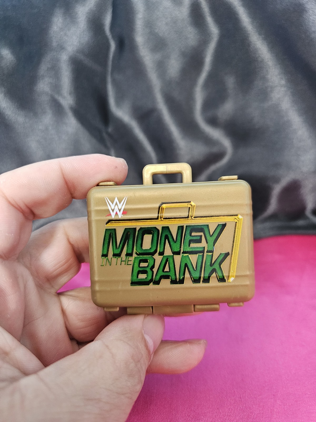 WWE Wrestling Money in the Bank Golden Briefcase 2010 Action Figure Accessory