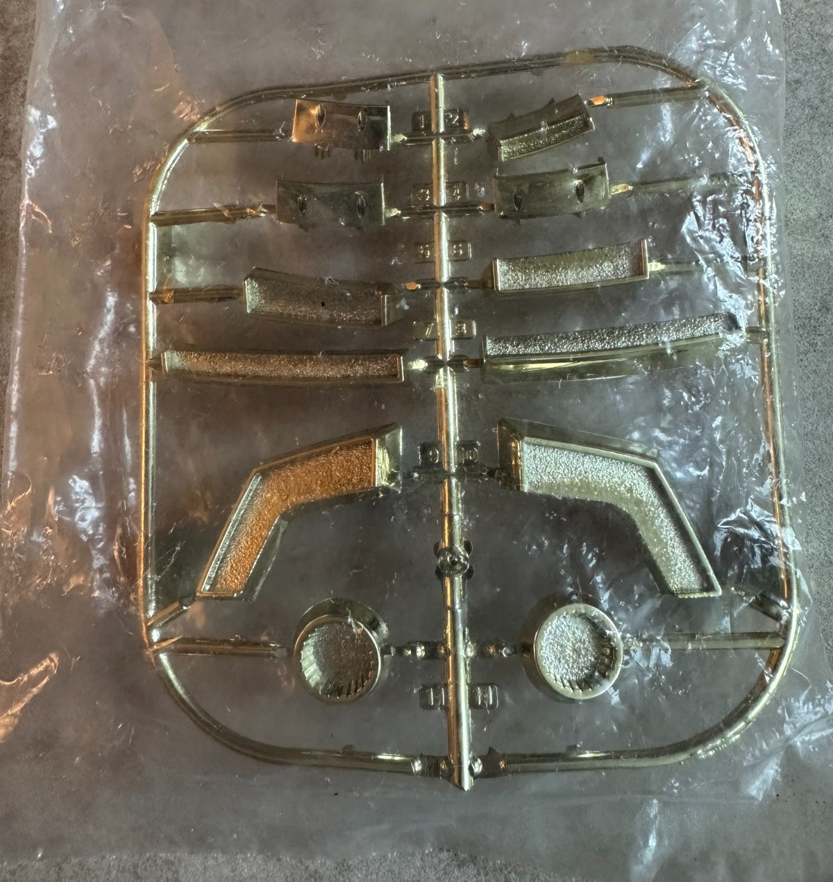 1994 Mighty Morphin Power Rangers Tor the Shuttle Zord Unused Gold Parts Sprue