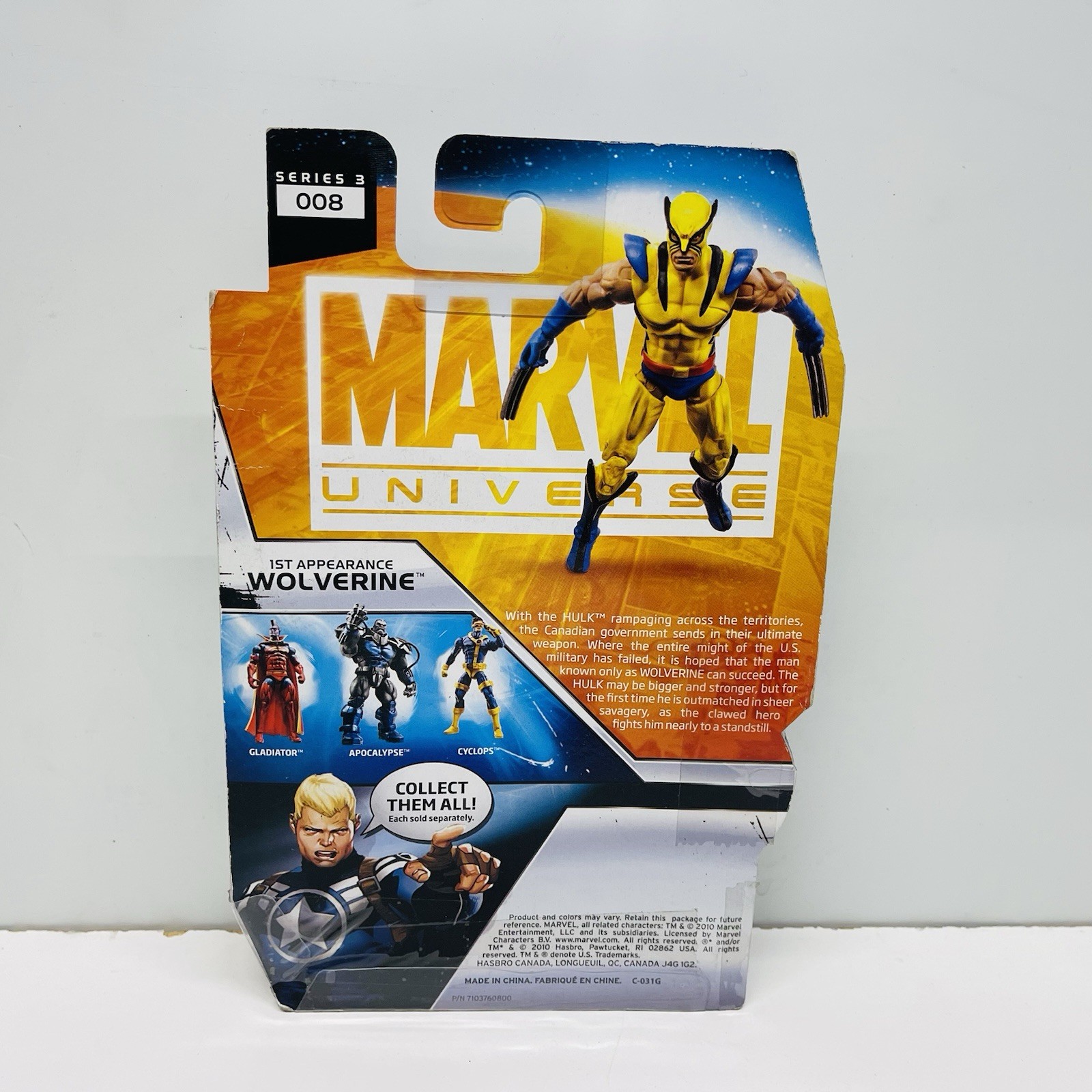 Wolverine First Appearance Marvel Universe 3.75” SERIES 3 008 Logan X-Men NIP
