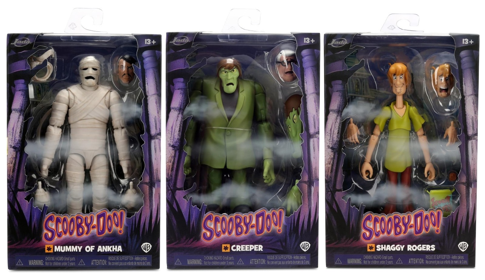 Jada Toys Scooby-Doo! 1:12 Scale Action Figure 3-Pack (Shaggy Creeper Mummy)