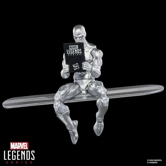 Silver Surfer Action Figure 6 Inch Comic Style Collectible Toy w Accessories