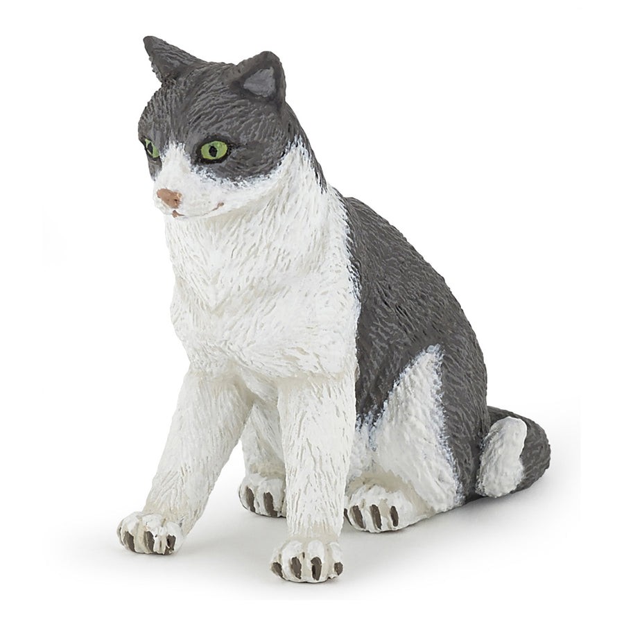 Papo Cat Sitting Down Hand Painted Figurine – Heirloom Quality Collectible