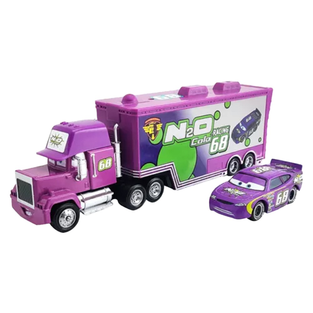 Disney Pixar Car NO.68 2O Cola Lee Mack Hauler Truck+ Car Model Car Toy Diecast