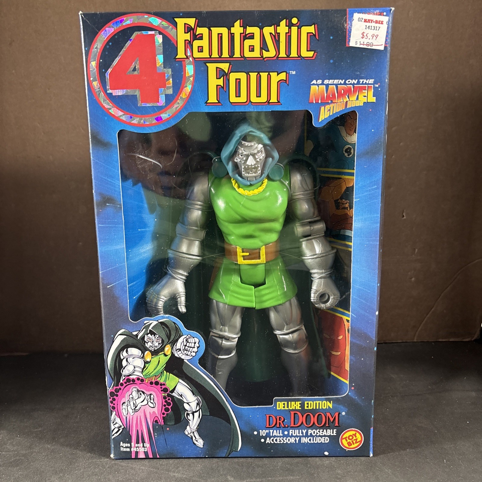 DR. DOOM FANTASTIC FOUR DELUXE EDITION 10&Prime; TOY BIZ MARVEL ACTION FIGURE NEW