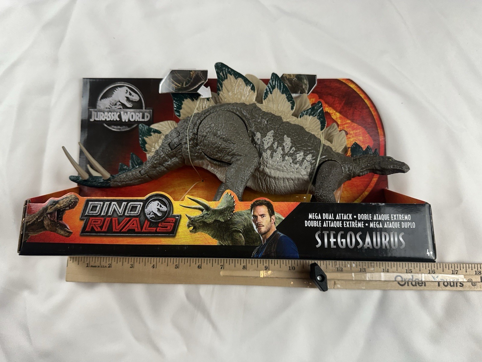 Jurassic World Mega Dual Attack STEGOSAURUS Action Figure 15&Prime; Dino Rivals 2019