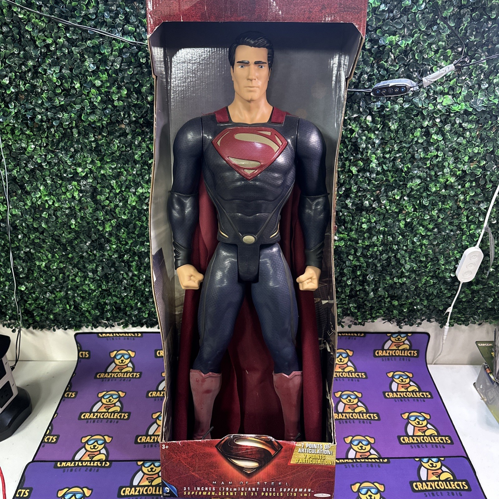 SUPERMAN Large 31” Action Figure Man of Steel JAKKS DC Comics NIB