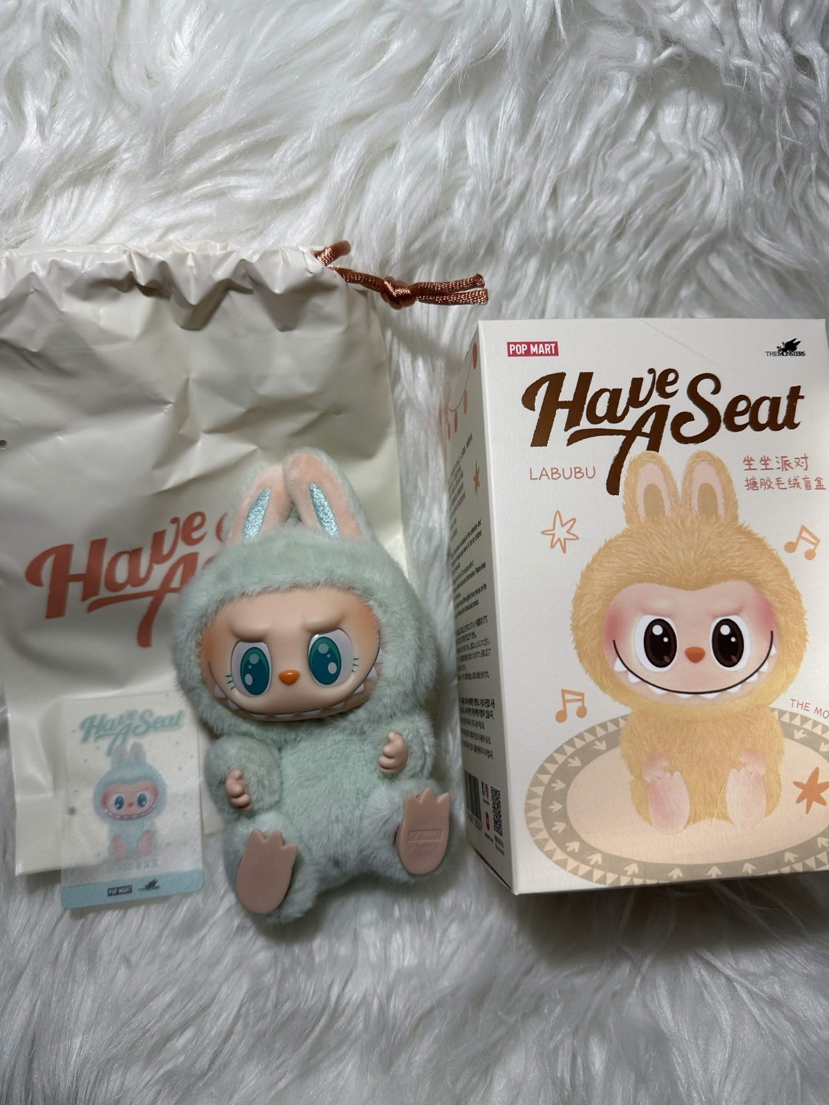 AUTHENTIC POPMART LABUBU MONSTERS – CONFIRMED HAVE A SEAT/MACARON (VINYL FACE)