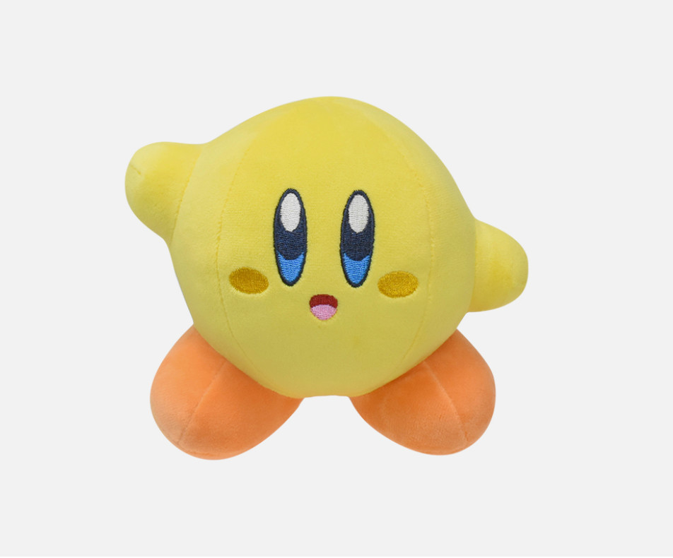 Yellow Kirby 5.5&Prime; Plush Stuffed Doll Kirby Adventure Nightmare in Dream Land