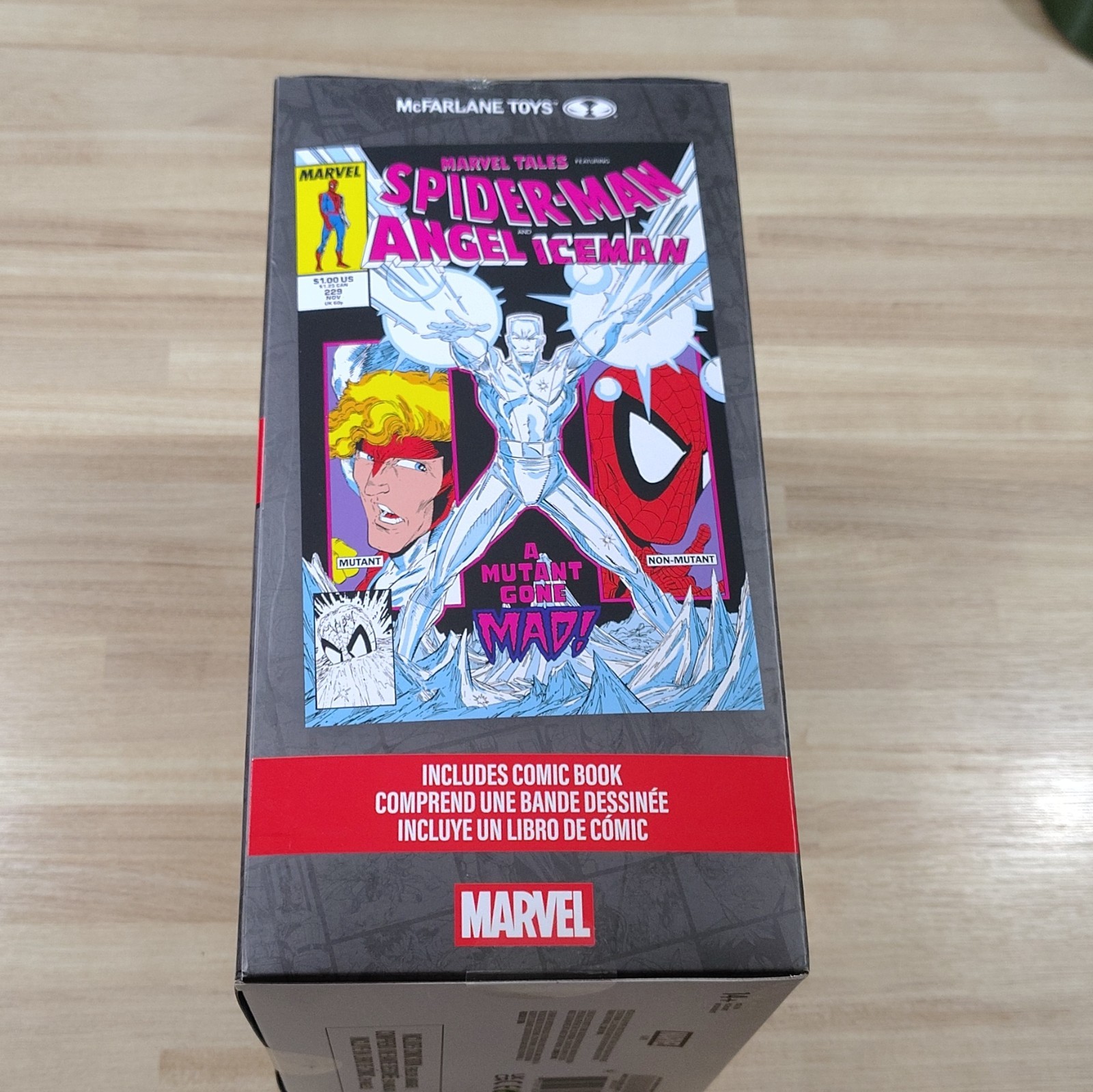 McFarlane Toys Marvel Iceman Blue Action Figure w/ Comic Book, Age 14+