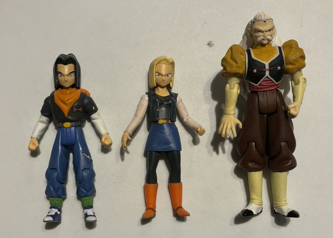 Dragonball Z Androids Saga Lot – Android 17 & 18 Dr Gero Iriwn Loose Figures