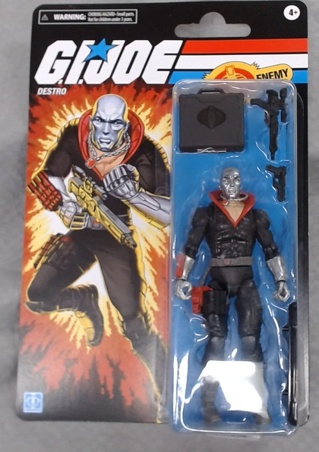 GI Joe Classified Retro Card Destro 6&Prime; Figure New on Card Hasbro 2022 F4767