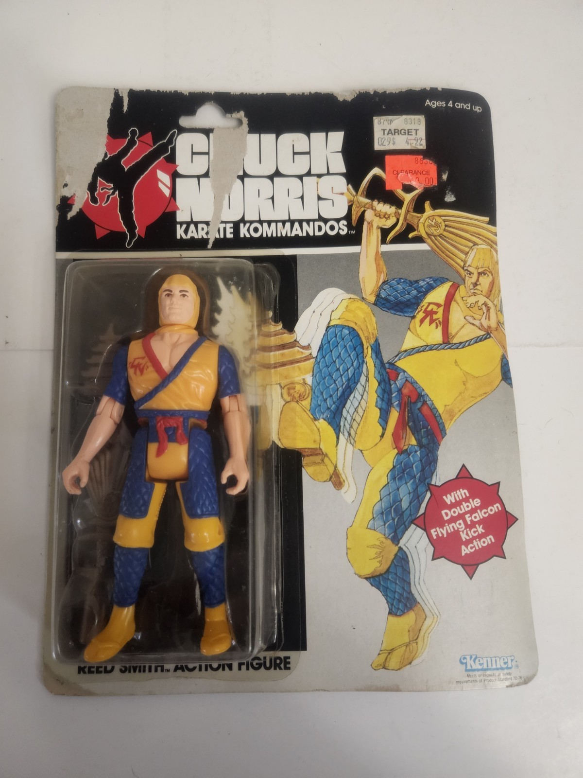 Chuck Norris Karate Kommandos Kenner 1986 Reed Smith Vintage W/ Weapon