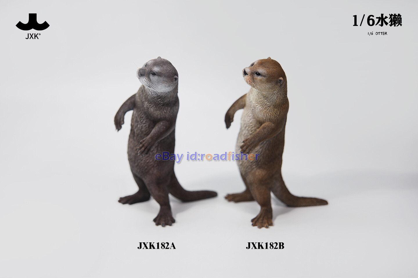JXK 1/6 Scale Eurasian River Otter Model Animal Figure Scene Decor Kids Toy