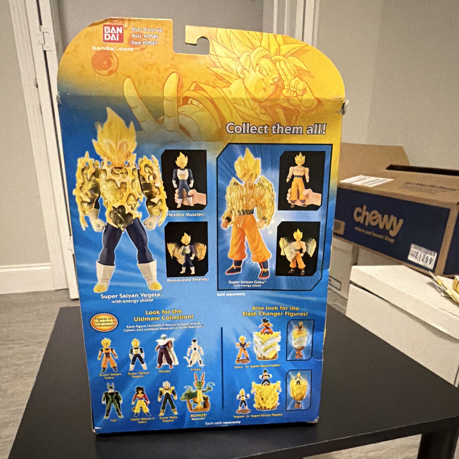 Bandai Dragon Ball Z Power Booster Vegeta Action Figure w/ Energy Shield