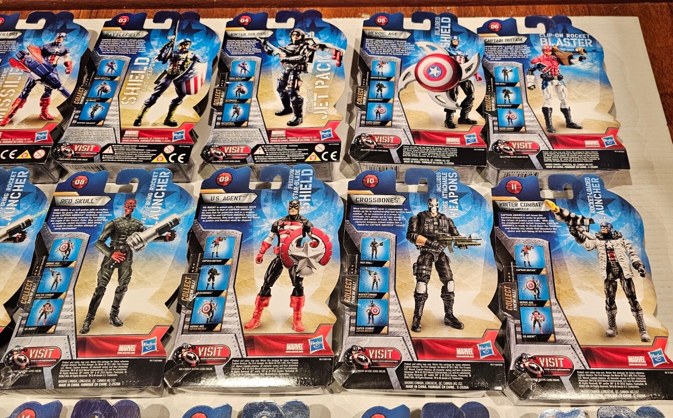 CAPTAIN AMERICA The First Avenger COMPLETE SET LOT Comic, Movie, Concept Figures