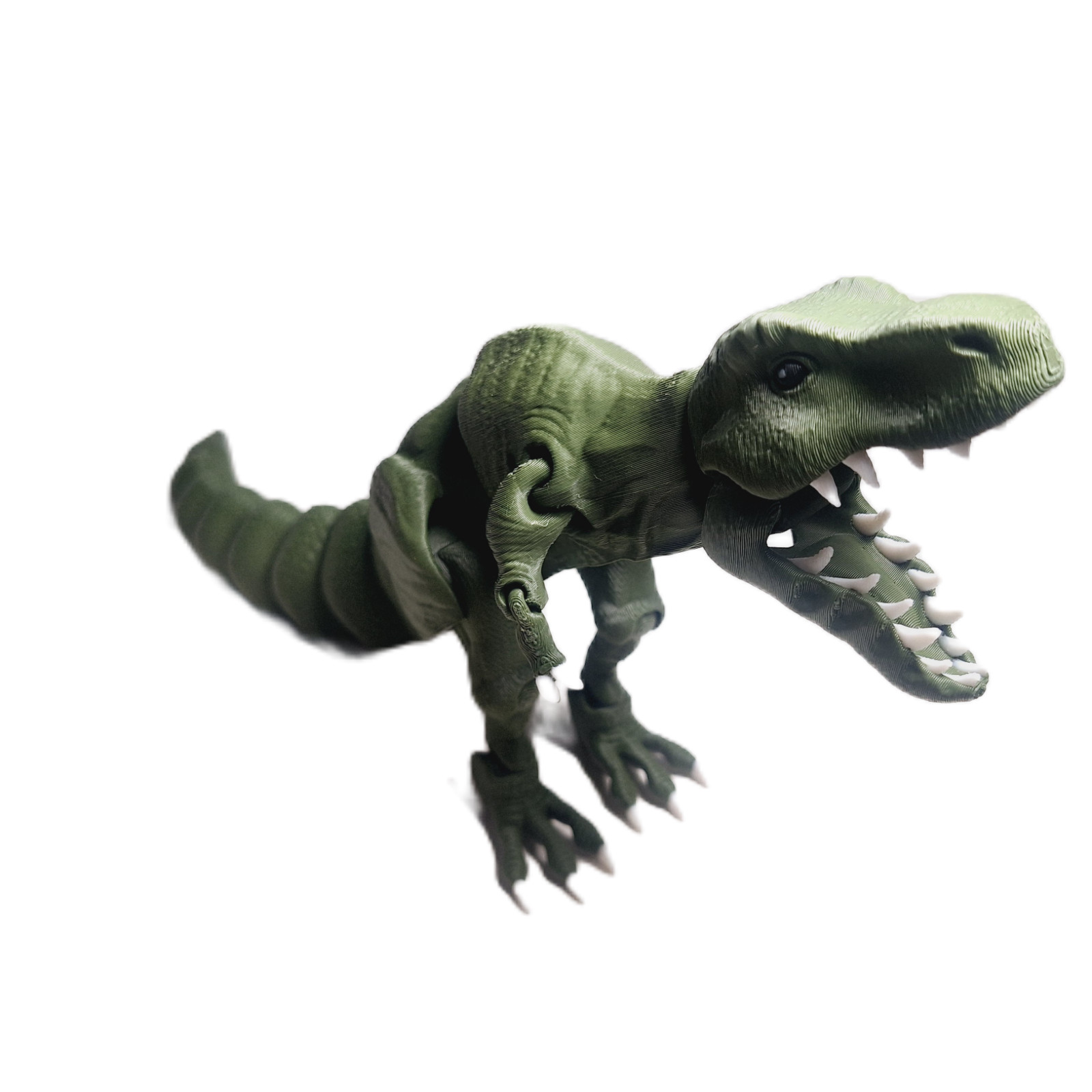 FlexiMech Jurrasic T-Rex Tyranosaurus Rex 13&Prime;L Articulated 3d Printed Fidget Toy