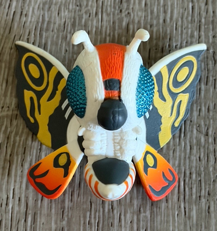 Godzilla Mothra Mini Figure 2&Prime; TOHO Bandai Chibi Orange White Kaiju E5