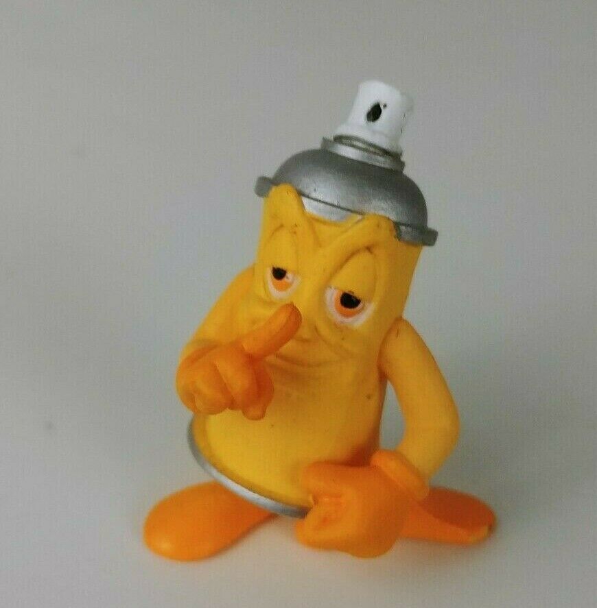 The CAN CREW Urban Spray Cans Mellow Yellow figurine collectible retired 1.5&Prime;