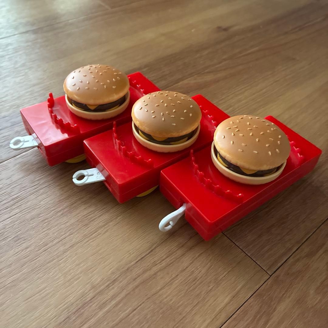 Plarail McDonalds Hamburger Cargo Car Model Train Toy Set Used With Wheels