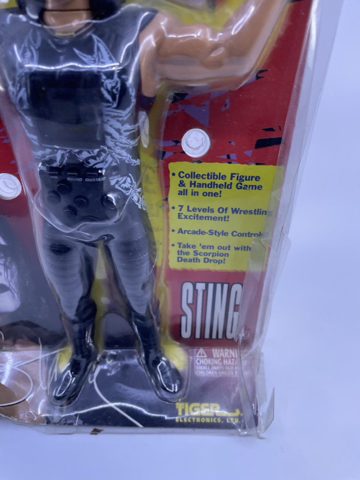 STING ACTION FIGURE Electronic WCW Wrestling Power Fighter TIGER 1999 HASBRO