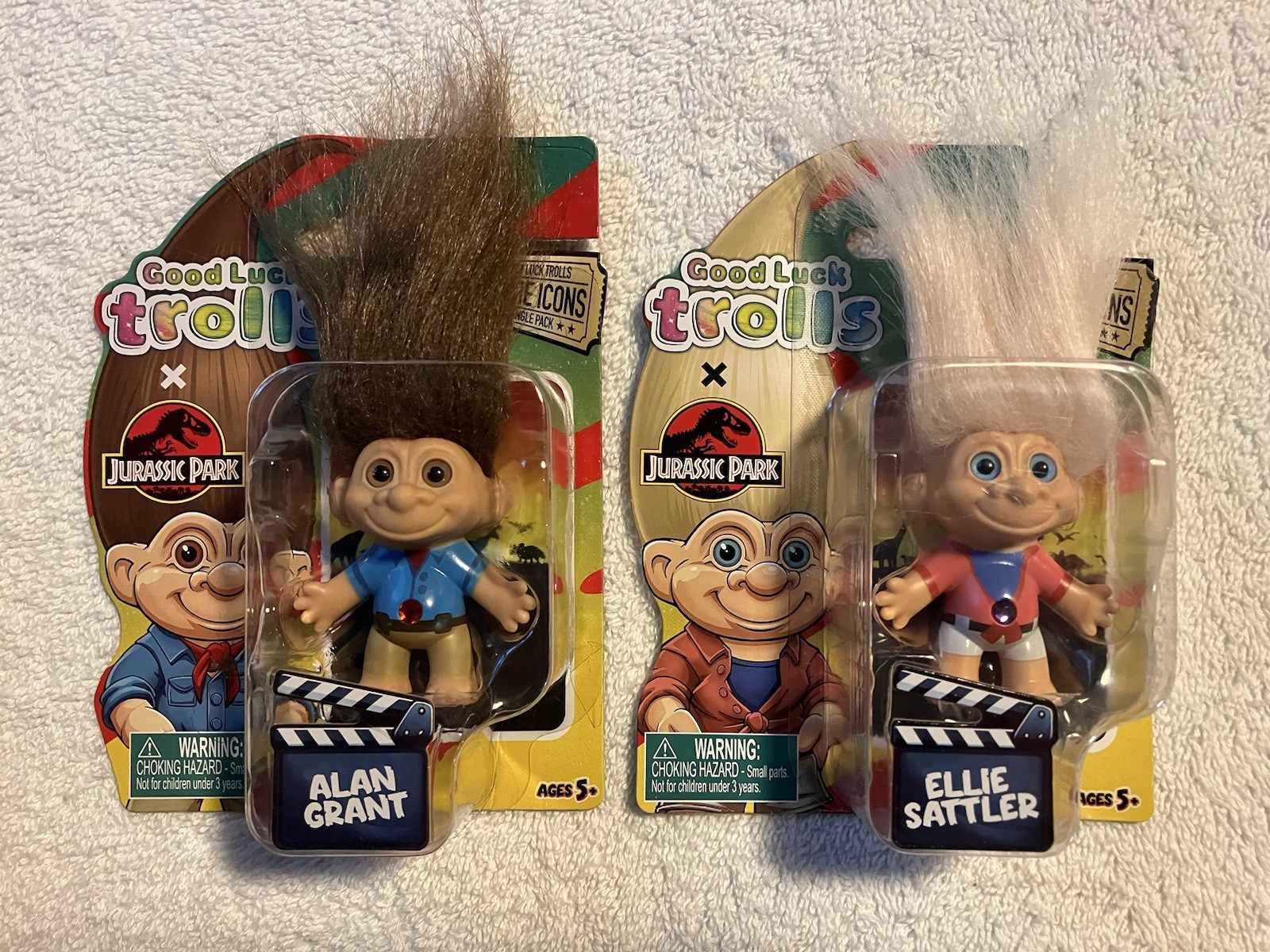 Good Luck Trolls Movie Icons Lot Jurassic Park Alan Grant & Ellie Sattler 2025