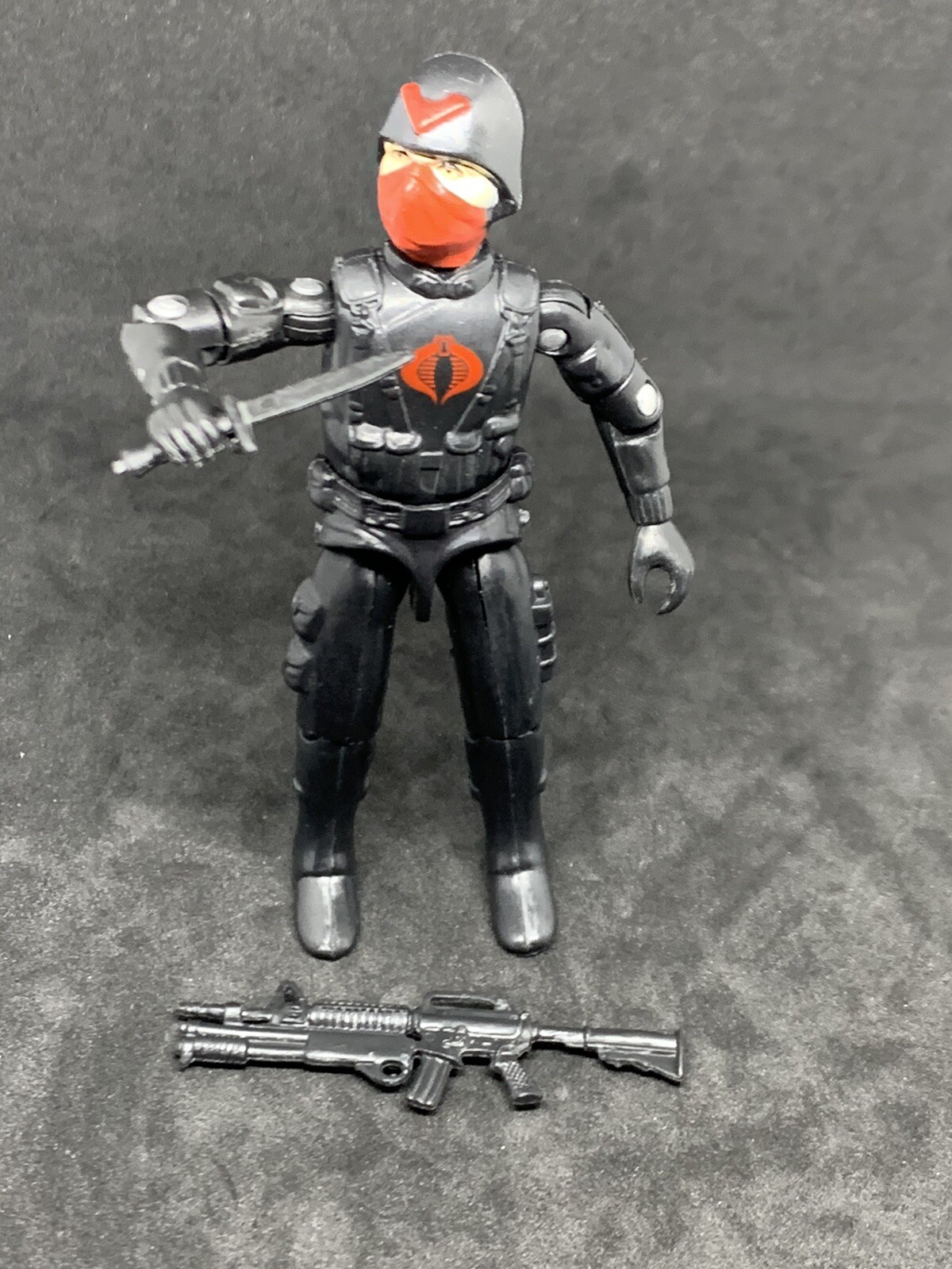 New 1983 Style Gi Joe Cobra Black Major snake Eyes Hunter Officer Limited Run