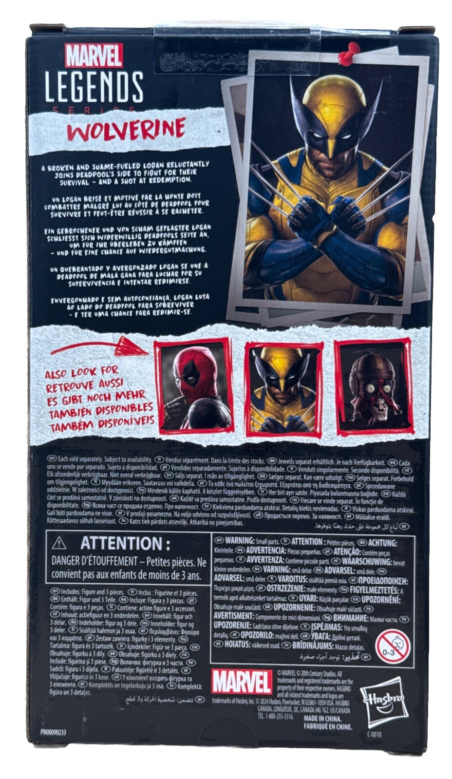 Hasbro 2024 Marvel Legends Series Wolverine Deadpool & Wolverine Marvel Studios