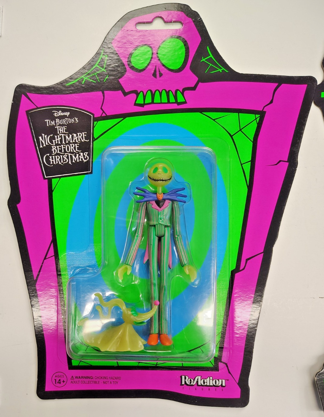 Nightmare Before Christmas 4&Prime; JACK SKELLINGTON & SALLY (GITD) Super7 Reaction.