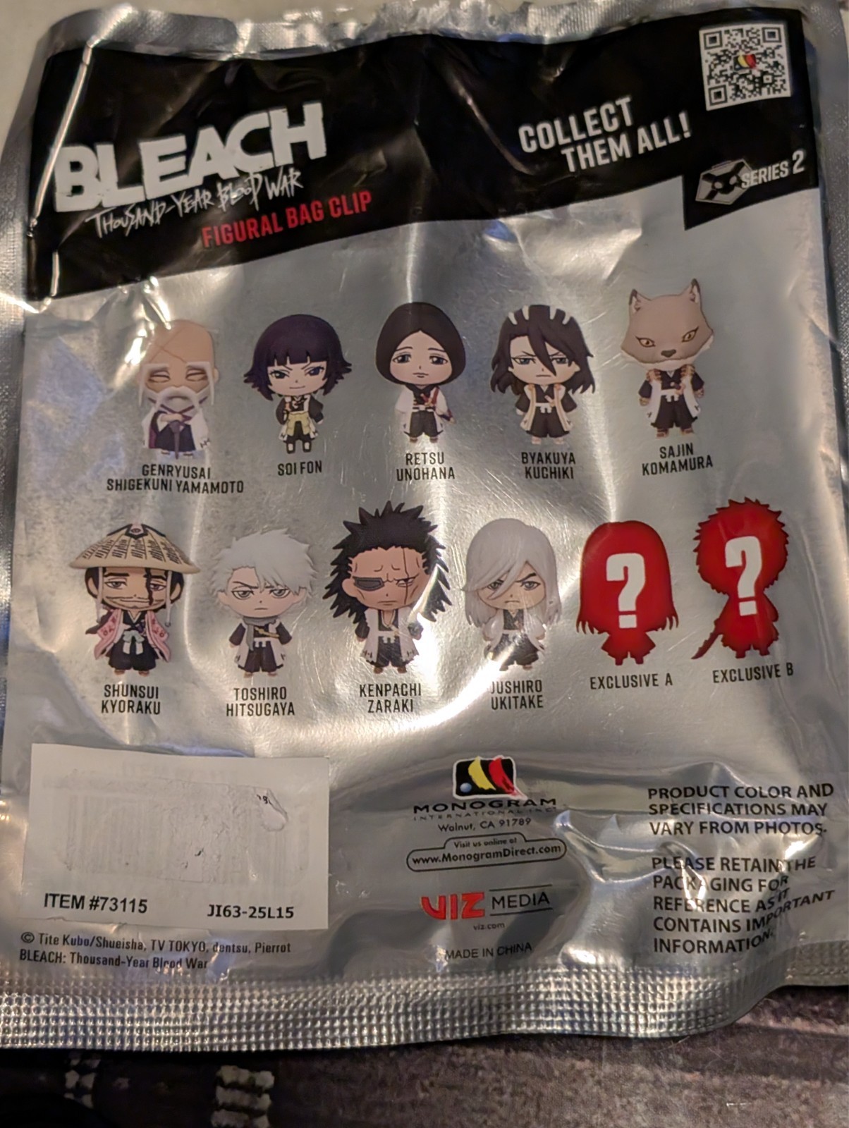 Bleach Thousand Year Blood War Monogram figural blag clip series 2 *You choose*