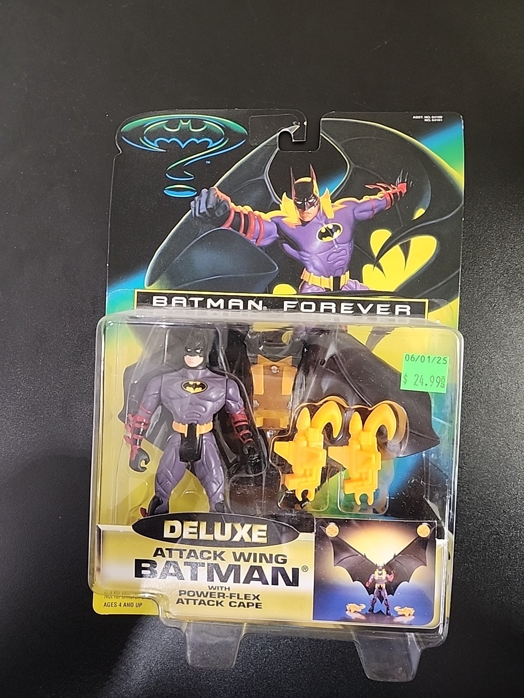 Vintage 1995 Kenner Batman Forever Deluxe Attack Wing Batman