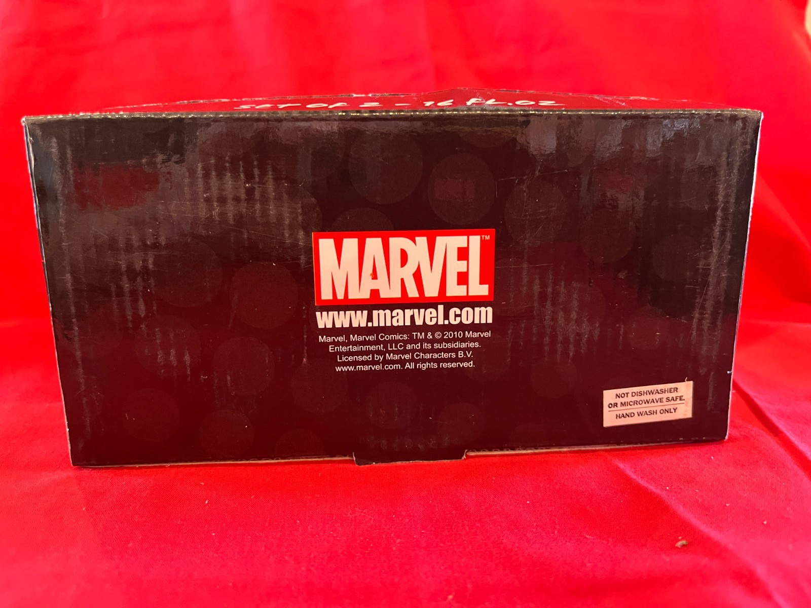 MARVEL COMICS SPIDER-MAN FULL-WRAP TUMBLERS 16OZ GLASS SET/2 3E DIRECT 2010