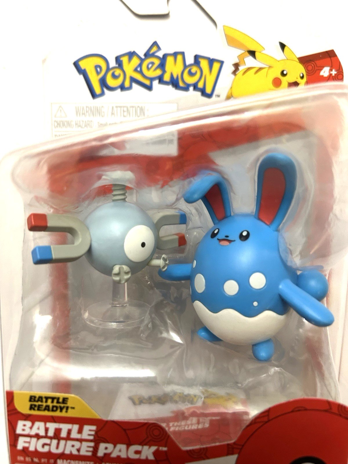 “Pokémon” Magnemite & Azumarill, Battle Figure, Jazwares New