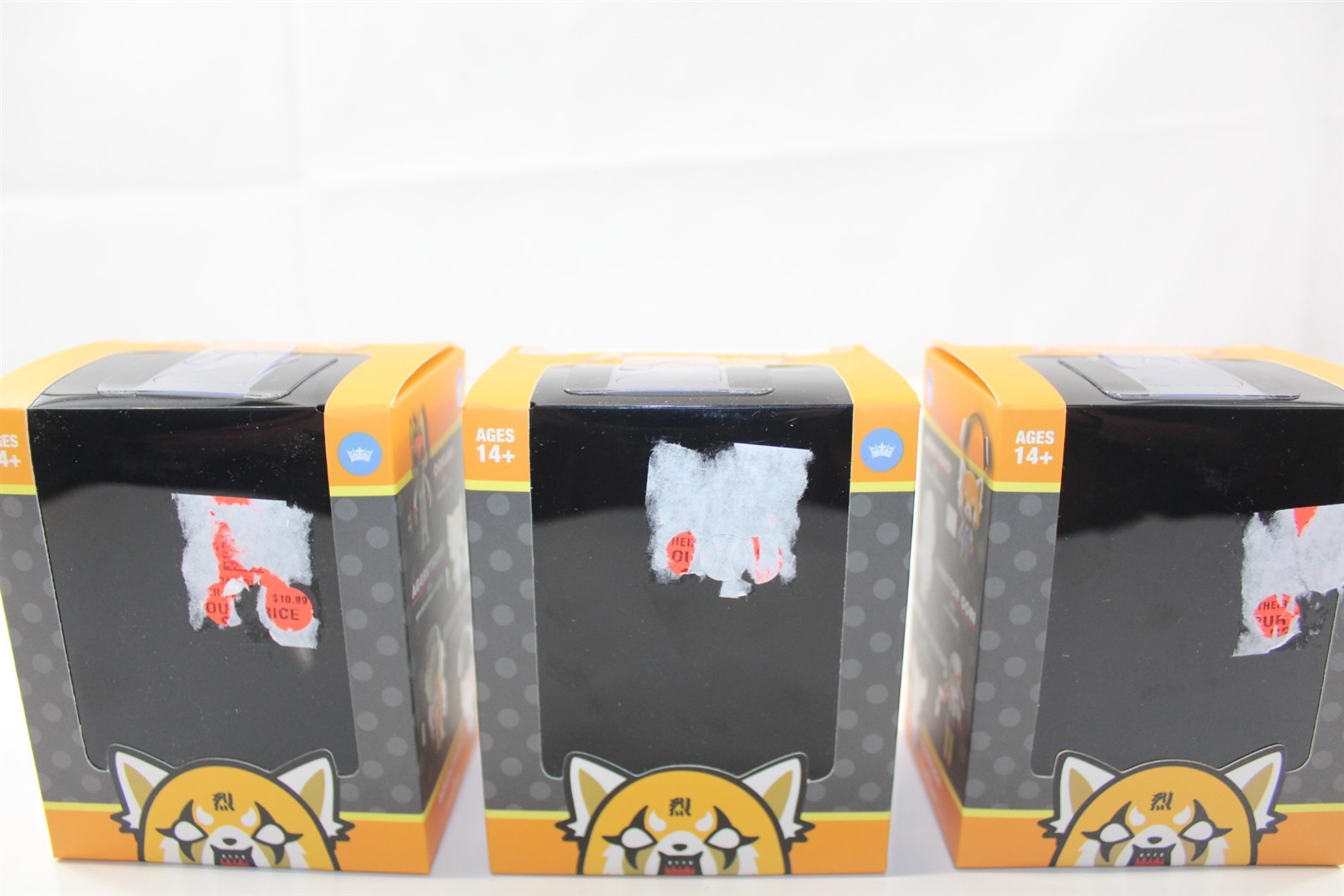 Aggretsuko Lot of 3 Blind Boxes Age 14+Action Vinyl Figures