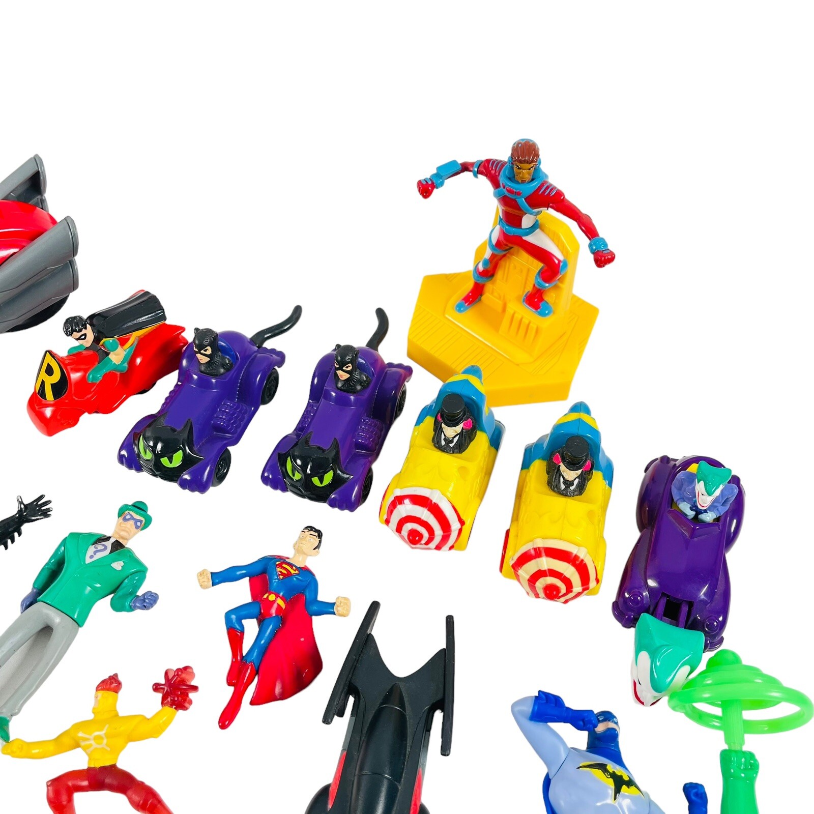 DC Comics Toy Lot of 50 Mixed Action Figures Batman Superman PVC Fast Food VTG B