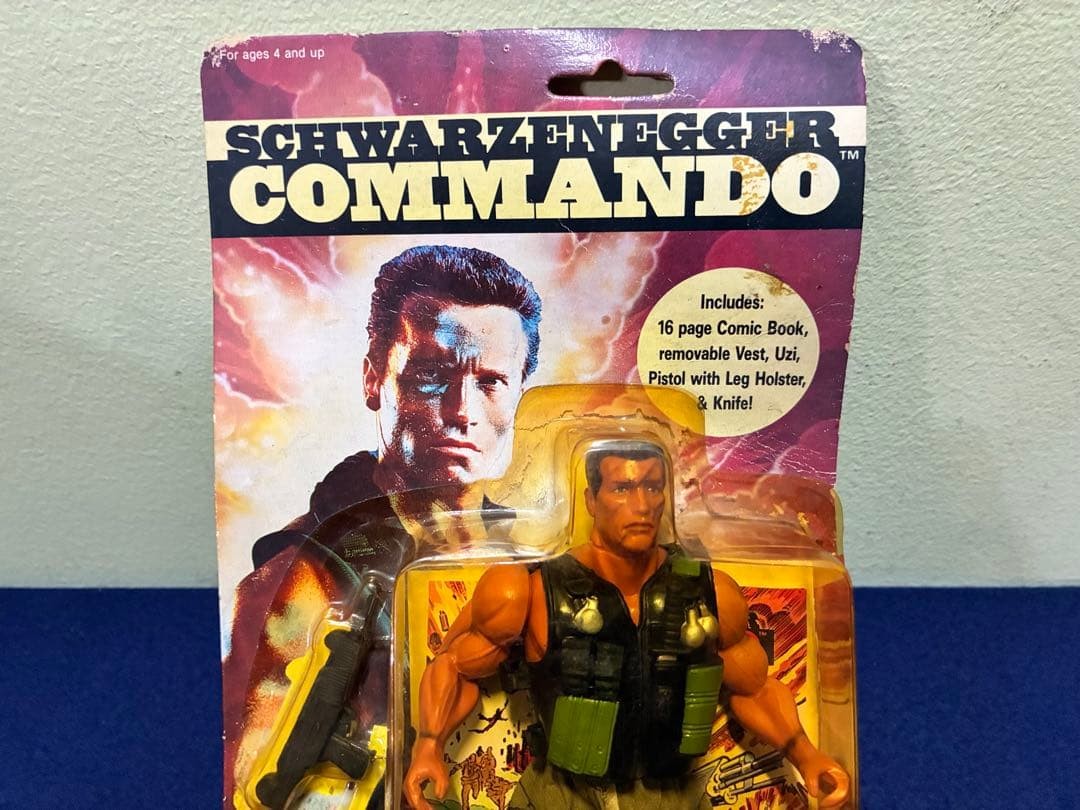 Diamond Toymakers Commando Schwarzenegger Figure Vintage 1985 w/Box Unopened