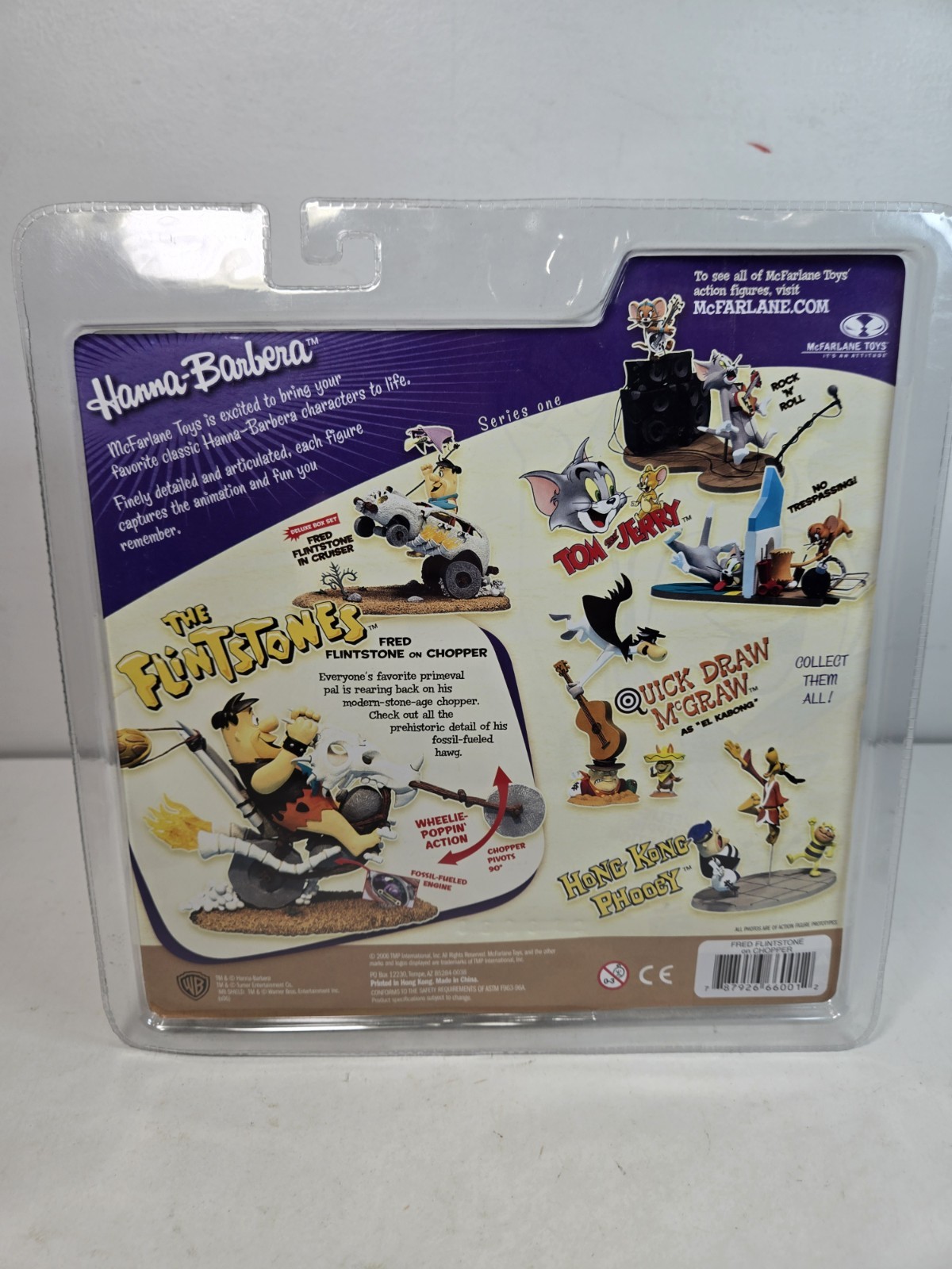 Fred Flintstone On Chopper Action Figure BNIB McFarlane / Hanna Barbera