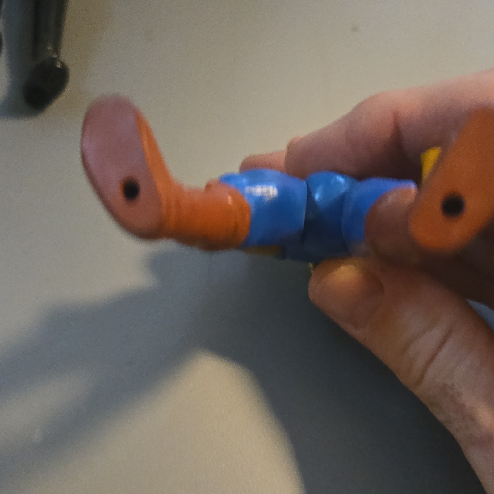 Action Figure Blue Yellow Plastic