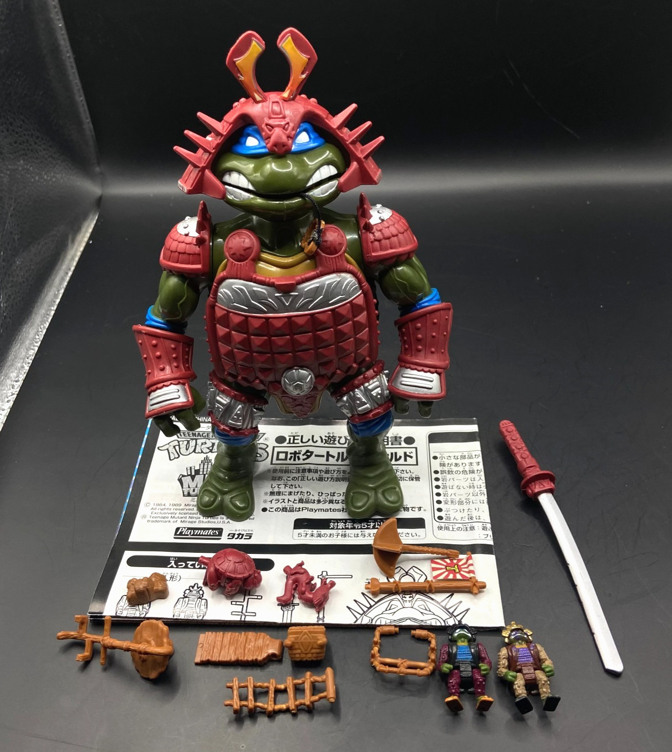 TMNT Mini Mutants Leonardo&rsquo;s Battle Castle Turtle Playset 1995 – 100% COMPLETE