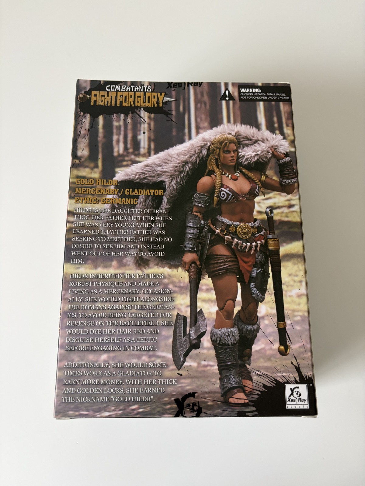 CUSTOM MYTHIC LEGIONS XESRAY STUDIO 1:12 GOLD HILDR FEMALE BARBARIAN 6” FIGURE