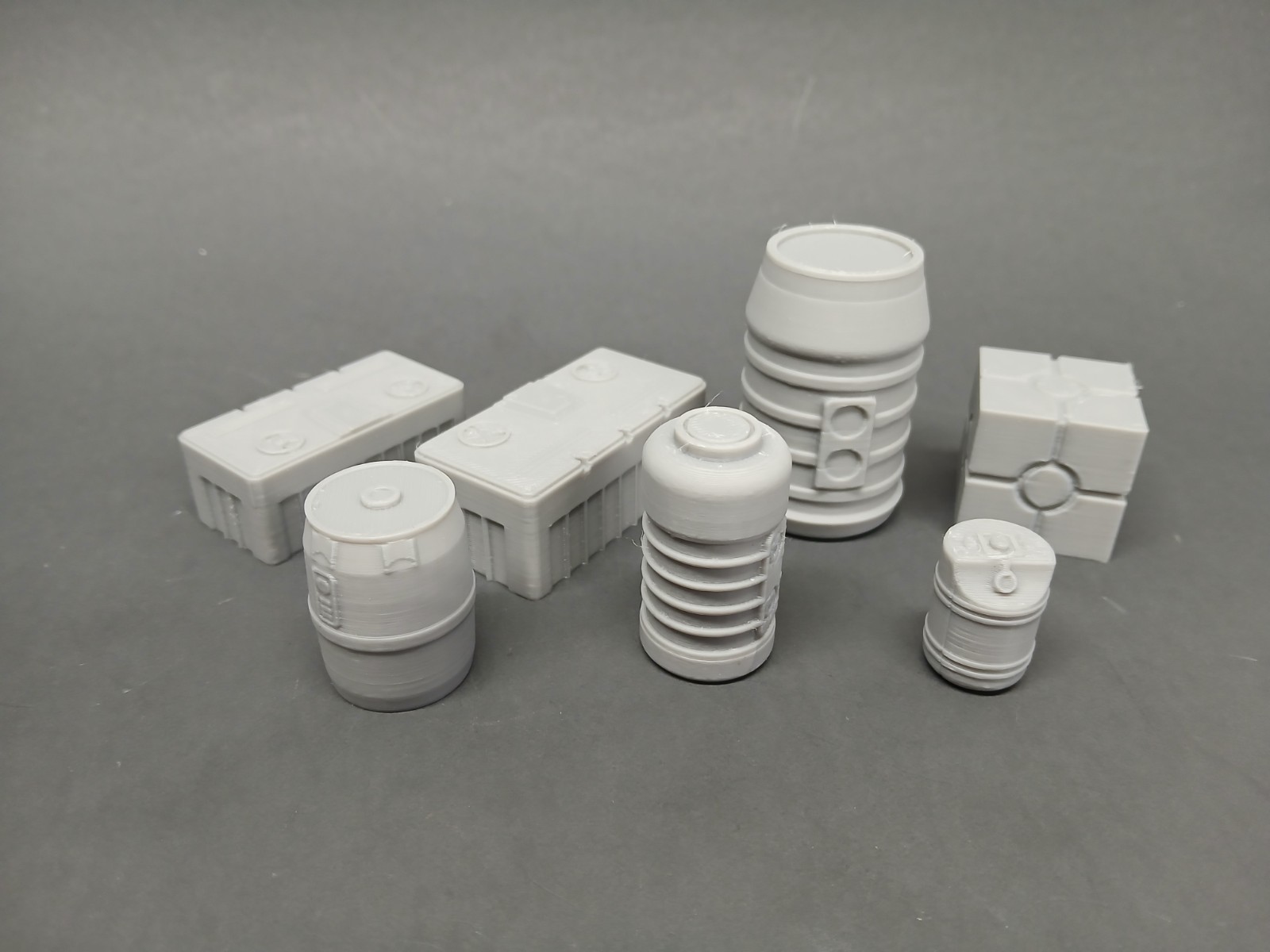 7 SCI FI CARGO CONTAINER GREEBLE LOT 1:18 3.75&Prime; FIGURE DIORAMA STAR WARS GI JOE
