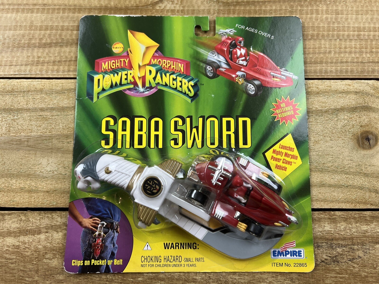 NEW VTG 1994 Mighty Morphin Power Rangers Saba Sword Launcher Red Ranger MMPR