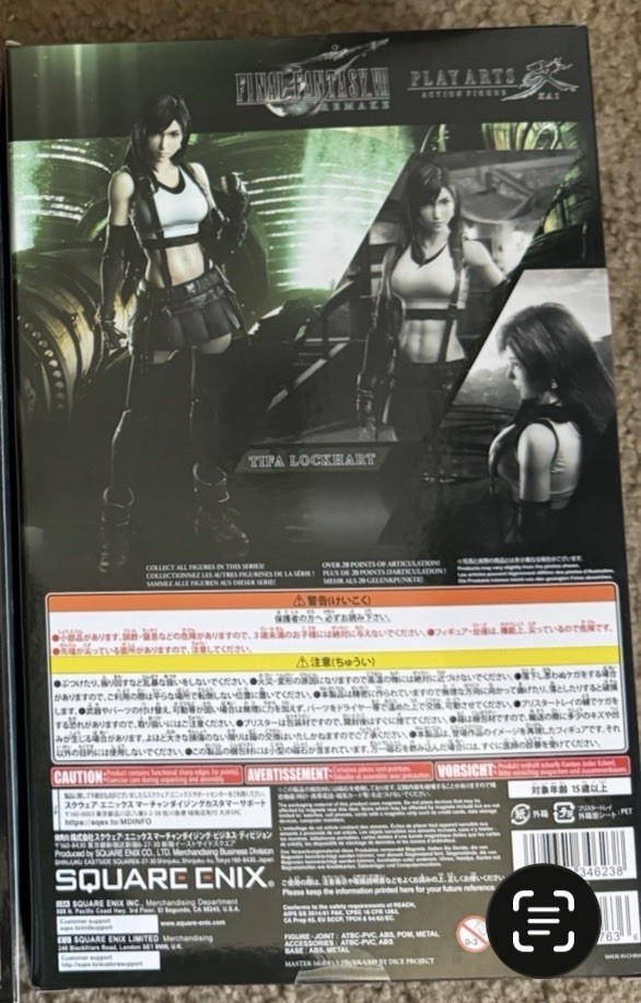 Final Fantasy VII FF7 Remake Play Arts Kai Tifa Figure New Authentic