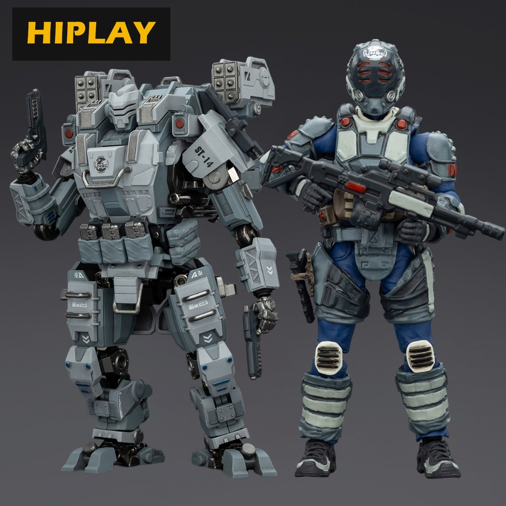 HIPLAY JOYTOY APOC Series Sky Tempest Fire Strike Mech + UNSC Breacher Benjamin